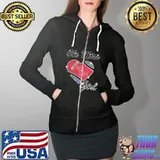Ole Miss Girl Heart Diamond Shirt Full Zip Hooded