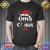 Oma Claus Christmas Pajama Family Matching Xmas T-Shirt Unisex