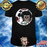 Owl Sugar Skull Sitting On Scary Moon Horror Halloween Shirt