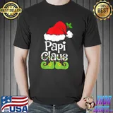 Papi Claus Shirt, Family Matching Papi Claus Pajama T-Shirt Unisex