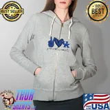 Peace Love Kentuckey Shirt Full Zip Hooded