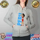 PERU Strength T-Shirt Full Zip Hooded