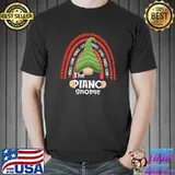 Piano Gnome Family Matching Shirt Christmas Funny Pajama Premium T-Shirt Unisex
