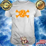 Pickleball Halloween Cross Bones - Orange Classic T-Shirt