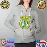Pickleball It's Kind Of A Big Dill Retro Funny Pickle Ball T-s Full Zip Hooded