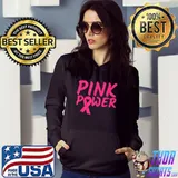 Pink Power Pink Ribbon Breast Cancer Awareness Month T-Shirt