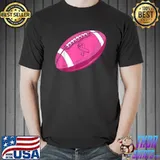 Pink Ribbon Football Costume Breast Cancer Awareness Month T-Shirt