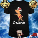 Prancer Reindeer Christmas Costume Ugly Christmas Sweater Raglan Baseball T-shirt