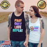 Pray James Obey Deuteronomy Love Corinthians Repeat Shirt Tank Top