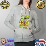 Pregnant My Wife Stole My Seed Gender Reveal Baby Shower T-s Full Zip Hooded