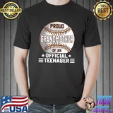 Proud Grandmother Official Teenager 13th Birthday Baseball T-Shirt