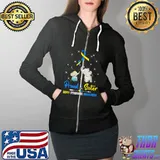 Proud Sister Down Syndrome Awareness Blue Yellow Ribbon T-Shirt Full Zip Hooded