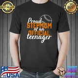 Proud Stepmom of Official Teenager 13th Birthday Baseball T-Shirt