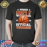 Proud Uncle of an Official Teenager 13th Birthday Basketball T-shirt