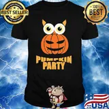 Pumpkin Party Owl Halloween Shirt