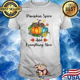 Pumpkin Spice And Everything Nice Fall Plaid Leopard Autumn T-Shirt