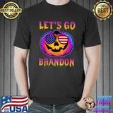 Pumpkin Sunglasses-Let's Go Brandon Halloween T-Shirt Unisex