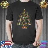 Quail Bird Lover Xmas Lighting Quail Christmas Tree Premium T-Shirt Unisex