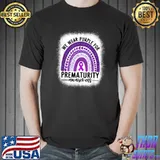 Rainbow Preemie - We Wear Purple for Prematurity Awareness T-Shirt