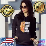 Raise Lions Not Sheep American Flag 4Th Of July Shirt