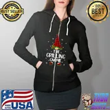 Red Buffalo Plaid Matching The Grilling Gnome Christmas T-Shirt Full Zip Hooded