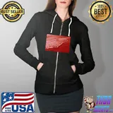 Red Ocean Water And Sand Shirt Full Zip Hooded
