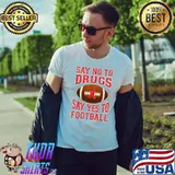 Red Ribbon Week Kids Youth Say No Say Yes to Football T-Shirt