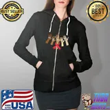 Red Ribbon World Aids Day Hands Support Hiv Awareness Month T-Shirt Full Zip Hooded