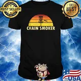 Retro Disc Golfing Chain Smoker vintage Basket Disc Golf Player T-shirt