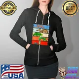 Retro Lizard Snake Chameleon Reptile Lover T-Shirt Full Zip Hooded