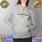 Rhode Island RI Collectible Ocean state Keepsake Traveler T-s Full Zip Hooded