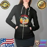 Rockin' Since 1991 30th Birthday Retro 30 Yrs Old Men Women T-Shirt Full Zip Hooded
