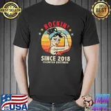 Rockin' Since 2018 3rd Birthday Retro 3 Yrs Old Men Women Premium T-Shirt Unisex