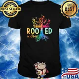 Rooed In Christ Tree Cross Shirt