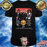 Roses Axl Rose Izzy Stradlin Steven Adler Duff Mckagan Thank You For The Memories Signature Shirt