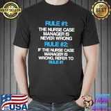 Rule 1 Nurse Case Manager Is Never Wrong Rule 2 If The Nurse Case Manager Is Management T-Shirt