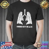 Running Keeps Me Alive Runner Jogger Running Marathon Sport T-shirt