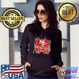 San Francisco 49ers Inspired Red and Gold Football Fan Shirt Hoodie