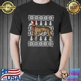 Santa Hat Xmas Greyhound Ugly Christmas T-Shirt