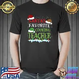 Santa's Favorite Cooking Teacher Funny Christmas Xmas Premium T-Shirt Unisex