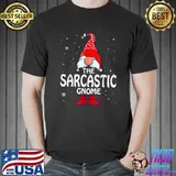 Sarcastic Gnome Matching Family Group Christmas Party Pajama T-Shirt