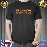 School Secretary School Staff Front Office Lady Leopard T-Shirt