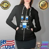 Scientist Optimist Pessimist Half Full Half Empty Shirt Full Zip Hooded
