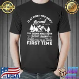 Scout Leader Cub Camping Hiking Scouting Boys Hike T-shirt