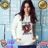 She Loves Jesus And America Flag Too Shirt Hoodie