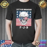 Skull Let’s Go Brandon Fjb America Flag Shirt
