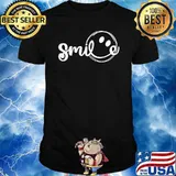 Smile Typography with Cute Smiley Face T-Shirt