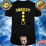 Sneezy Dwarf Halloween Costume Color Family Matching Sneezy T-Shirt