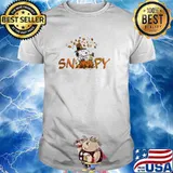 Snoopy and woodstock fall autumn turkey thanksgiving shirt