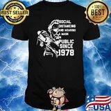 Social Distancing and Wearing a Mask in Public Since 1978 Knife shirt